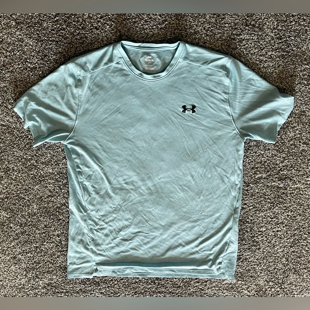 Under Armour Men’s - Loose Aqua Turquoise Camo Short Sleeve T-Shirt - Medium